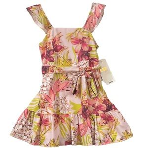 GB Girls Pink Floral Dress; 4